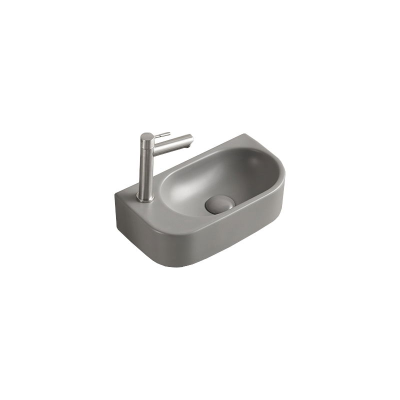 Mexen Viera lavabo à poser droit 40 x 21 cm, gris clair mat - 21274061R