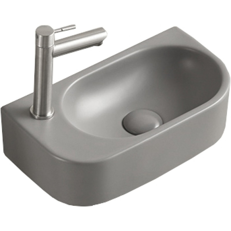 Mexen Viera lavabo sur plan droit 40 x 21 cm, gris clair mat - 21274061R