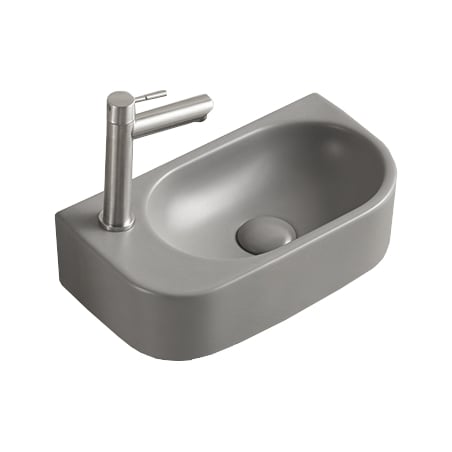 Mexen Viera Aufsatzwaschbecken rechts 40 x 21 cm, hellgrau matt - 21274061R