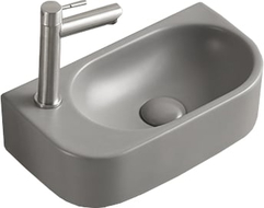 Mexen Viera parempoolne pealispidine valamu 40 x 21 cm, helehall matt - 21274061R