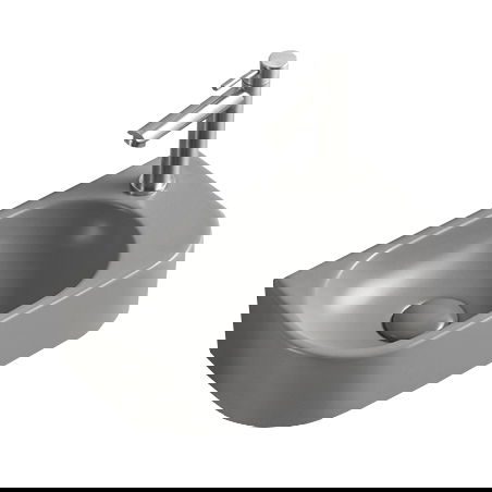 Mexen Viera lavabo sobre encimera izquierdo 40 x 21 cm, gris claro mate - 21274061L