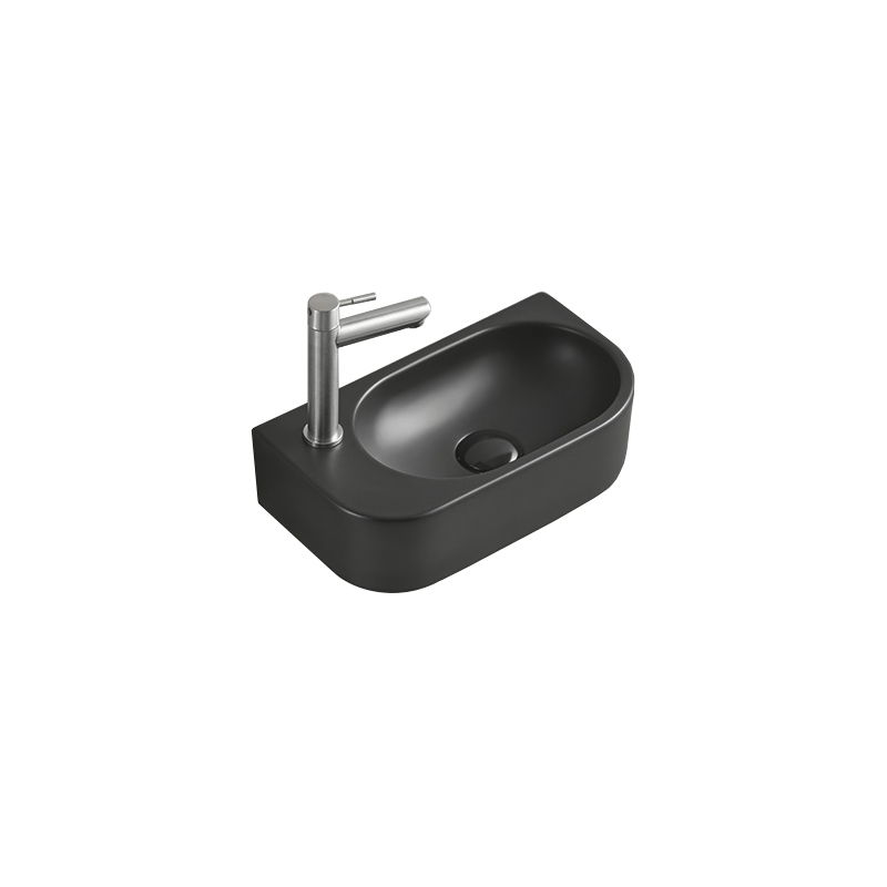 Mexen Viera lavabo sobre encimera derecho 40 x 21 cm, negro mate - 21274085R