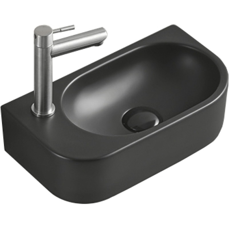 Mexen Viera opbouw waskom rechts 40 x 21 cm, zwart mat - 21274085R