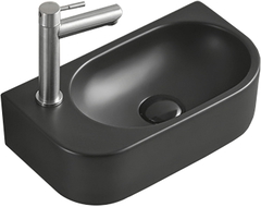 Mexen Viera bänkhandfat höger 40 x 21 cm, svart matt - 21274085R