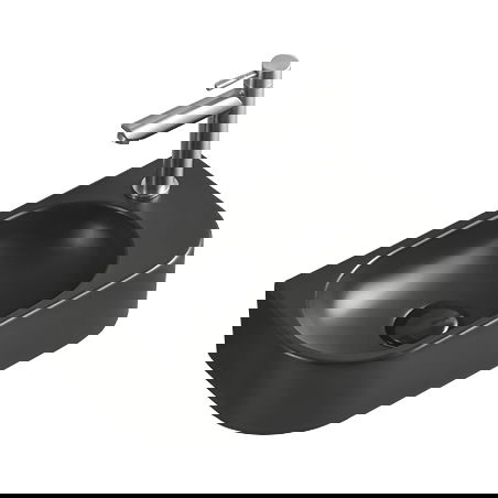 Mexen Viera νεροχύτης πάγκου αριστερός 40 x 21 cm, μαύρος ματ - 21274085L