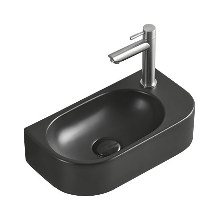 Mexen Viera Waschtischarmatur links 40 x 21 cm, schwarz matt - 21274085L