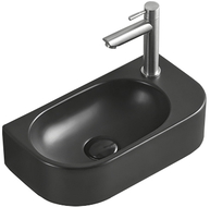 Mexen Viera lauapealne valamu vasak 40 x 21 cm, must matt - 21274085L