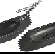 Mexen Viera umivalnik nad pultom levi 40 x 21 cm, črna mat - 21274085L