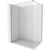Mexen Kioto-X Walk-in Shower Panel 80 x 200 cm, Transparent 10 mm, Brushed Copper - 800-080-101-65-00-X