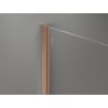 Mexen Kioto-X Duschwand Walk-in 100 x 200 cm, transparent 10 mm, gebürstetes Kupfer - 800-100-101-65-00-X