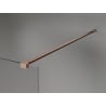 Mexen Kioto-X Duschwand Walk-in 100 x 200 cm, transparent 10 mm, gebürstetes Kupfer - 800-100-101-65-00-X