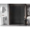 Mexen Kioto-X Duschwand Walk-in 100 x 200 cm, transparent 10 mm, gebürstetes Kupfer - 800-100-101-65-00-X