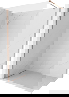 Mexen Kioto-X Duschvägg Walk-in 130 x 200 cm, transparent 10 mm, borstad koppar - 800-130-101-65-00-X