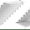 Mexen Kioto-X Duschwand Walk-in 80 x 200 cm, transparent 10 mm, gebürstet gun gray - 800-080-101-66-00-X