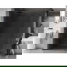 Mexen Kioto-X Duschwand Walk-in 100 x 200 cm, transparent 10 mm, gun gray gebürstet - 800-100-101-66-00-X