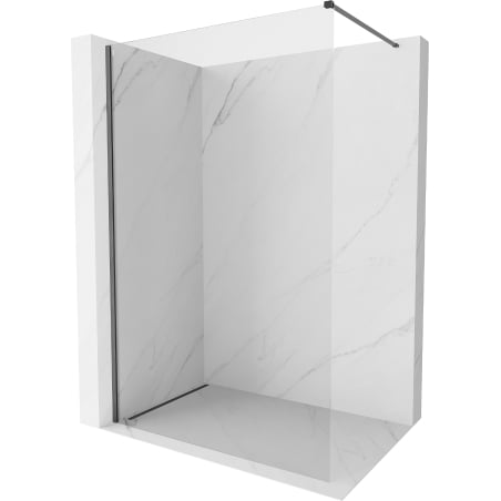 Mexen Kioto-X Duschwand Walk-in 120 x 200 cm, transparent 10 mm, gun grau gebürstet - 800-120-101-66-00-X