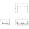 Mexen Box-A Unterschrankkorpus 50 cm, 1 Schublade, schwarz matt - 91AX0-0500-235-1-71