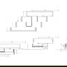 Mexen Box-A onderkast voor wasbak 60 cm, 1 lade, wit glans - 91AX0-0600-235-1-00