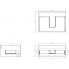Mexen Box-A korpus szafki podumywalkowej 60 cm, 1 szuflada, szary mat - 91AX0-0600-235-1-62