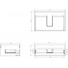 Mexen Box-A valamualuse kapi korpus 70 cm, 1 sahtel, valge läige - 91AX0-0700-235-1-00