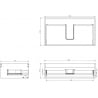 Mexen Box-A Unterschrankkorpus 80 cm, 1 Schublade, schwarze Mattierung - 91AX0-0800-235-1-71