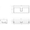 Mexen Box-A Unterschranken 100 cm, 1 Schublade, Schwarz Matt - 91AX0-1000-235-1-71
