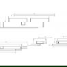 Mexen Box-A kastlichaam voor wastafel 140 cm, 1 lade, zwart mat - 91AX0-1400-235-1-71