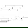 Mexen Box-A kastlichaam voor wastafelonderkast 160 cm, 1 lade, wit mat - 91AX0-1600-235-1-01