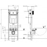 Mexen Fenix Air W pneumaatiline WC seina-sisene paigaldusraam - 6A105