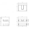 Mexen Box-A Korpus des Waschbeckenunterschranks 50 cm, 2 Schubladen, weiß matt - 91AX0-0500-470-2-01