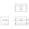 Mexen Box-A corps de meuble sous-vasque 70 cm, 2 tiroirs, blanc mat - 91AX0-0700-470-2-01