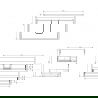 Mexen Box-A kastlichaam onder wastafel 70 cm, 2 laden, wit mat - 91AX0-0700-470-2-01