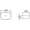 Mexen Rita countertop washbasin 45 x 32 cm, beige stone - 21084592