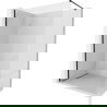 Mexen Kioto-X Duschwand Walk-in 80 x 200 cm, transparent 10 mm, schwarz - 800-080-101-70-00-X