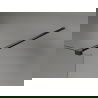 Mexen Kioto-X Duschwand Walk-in 80 x 200 cm, transparent 10 mm, schwarz - 800-080-101-70-00-X
