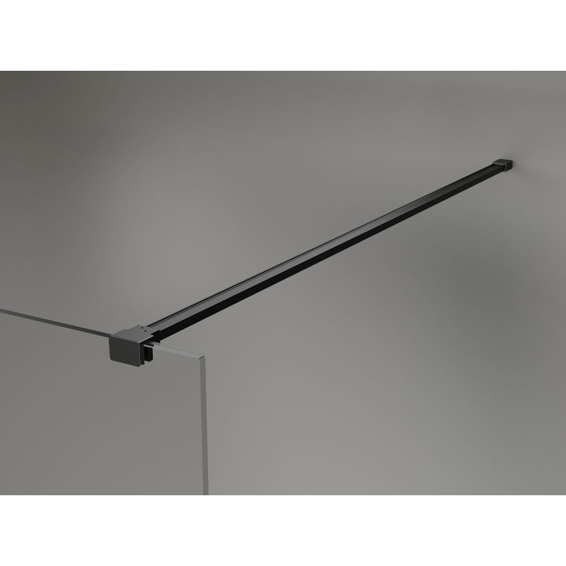 Mexen Kioto-X Duschwand Walk-in 90 x 200 cm, transparent 10 mm, schwarz - 800-090-101-70-00-X