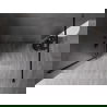 Mexen Kioto-X Duschwand Walk-in 110 x 200 cm, transparent 10 mm, schwarz - 800-110-101-70-00-X