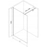 Paroi de douche Mexen Kioto-X Walk-in 120 x 200 cm, transparent 10 mm, noire - 800-120-101-70-00-X
