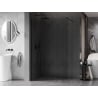 Paroi de douche Mexen Kioto-X Walk-in 120 x 200 cm, transparent 10 mm, noire - 800-120-101-70-00-X