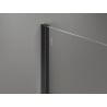 Paroi de douche Mexen Kioto-X Walk-in 120 x 200 cm, transparent 10 mm, noire - 800-120-101-70-00-X