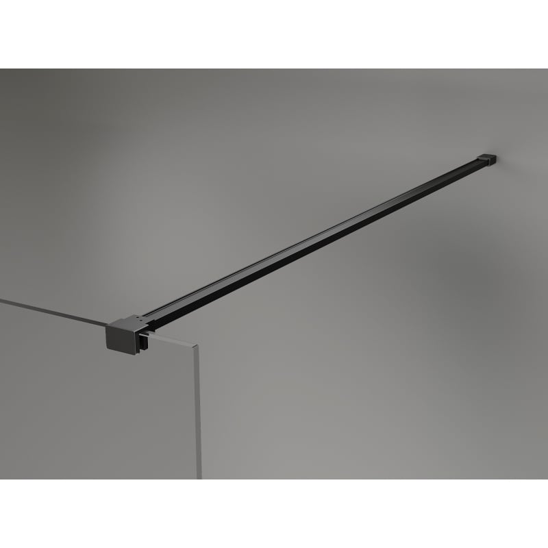 Mexen Kioto-X dušisein Walk-in 140 x 200 cm, läbipaistev 10 mm, must - 800-140-101-70-00-X