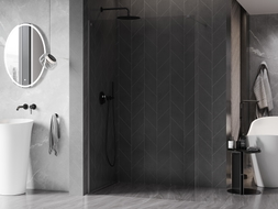 Mexen Kioto-X tuš zid Walk-in 60 x 200 cm, prozirni 10 mm, pištolj metalik - 800-060-101-95-00-X