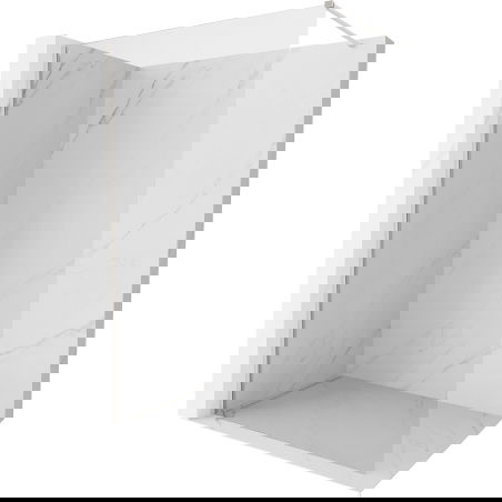 Mexen Kioto-X Walk-in duschvägg 90 x 200 cm, transparent 10 mm, borstad nickel - 800-090-101-97-00-X