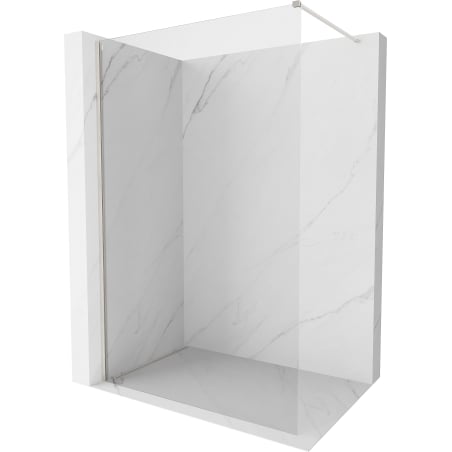 Mexen Kioto-X Shower Wall Walk-in 100 x 200 cm, Transparent 10 mm, Brushed Nickel - 800-100-101-97-00-X