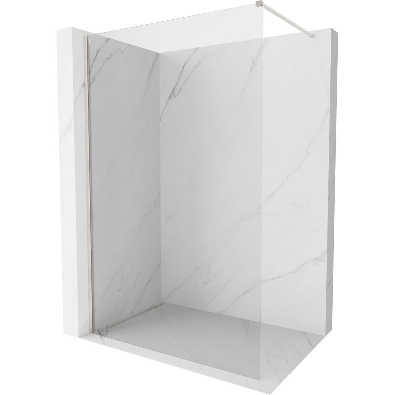 Mexen Kioto-X Duschwand Walk-in 110 x 200 cm, transparent 10 mm, gebürsteter Nickel - 800-110-101-97-00-X
