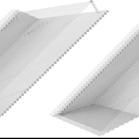 Mexen Kioto-X τοίχος ντους Walk-in 110 x 200 cm, διάφανος 10 mm, βουρτσισμένο νικέλιο