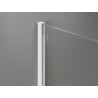 Paroi de douche walk-in Mexen Kioto-X 60 x 200 cm, givrée 10 mm, blanche - 800-060-101-20-30-X