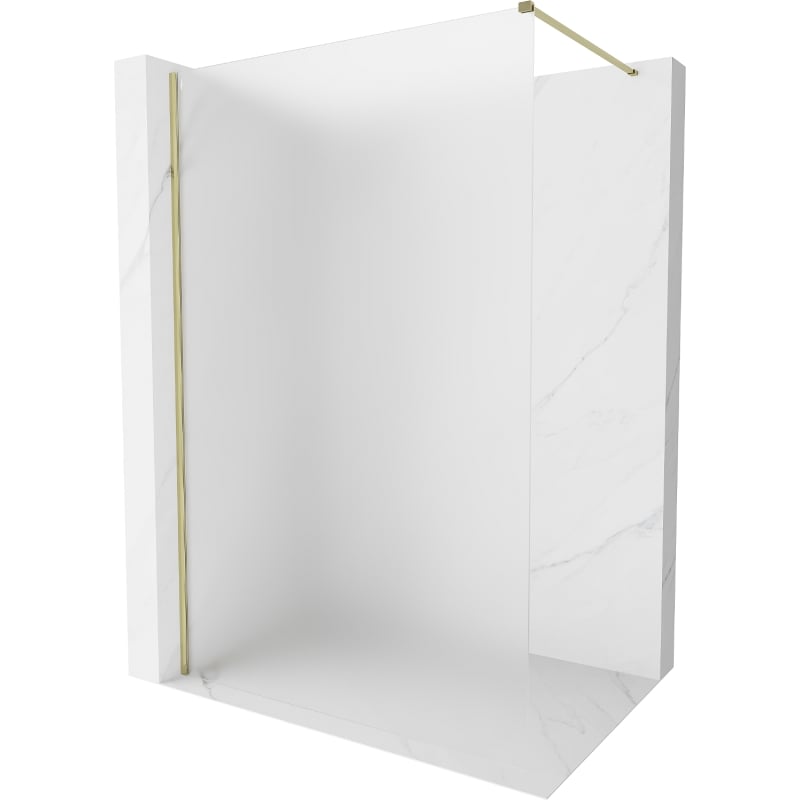 Mexen Kioto-X Panel de Ducha Walk-in 50 x 200 cm, escarchado 10 mm, dorado - 800-050-101-50-30-X