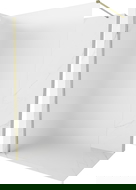 Mexen Kioto-X Duschwand Walk-in 120 x 200 cm, Mattglas 10 mm, Gold - 800-120-101-50-30-X