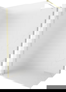 Mexen Kioto-X Duschwand Walk-in 60 x 200 cm, Frostglas 10 mm, gebürstetes Gold - 800-060-101-55-30-X